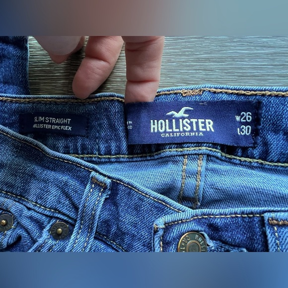 Women’s Slim Straight Hollister Epic Flex Jeans Size 26x30 - Picture 2 of 3